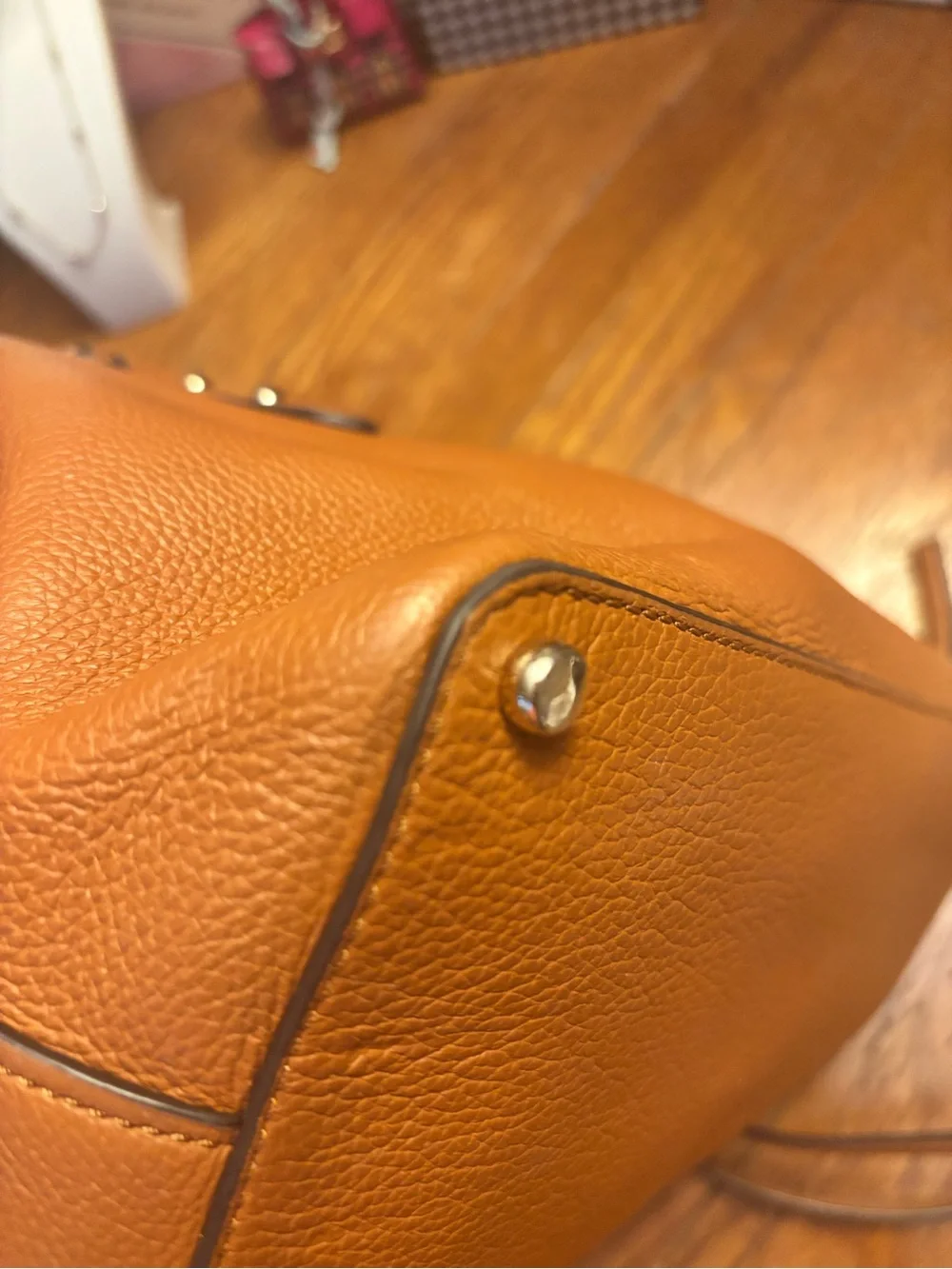 Kate Spade Cobble Hill Maris Cognac Leather Satchel Crossbody